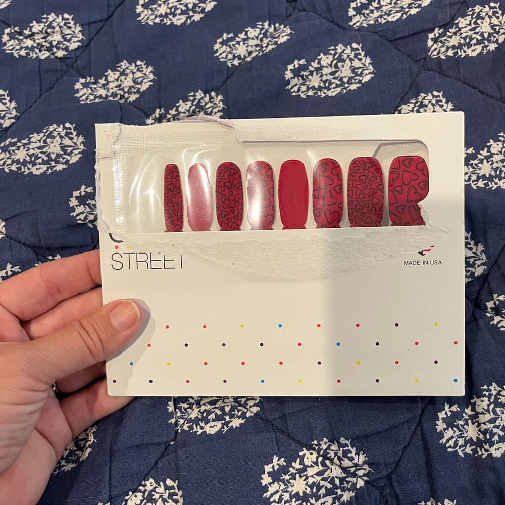 Color Street Party Hearty Red Nail Strips